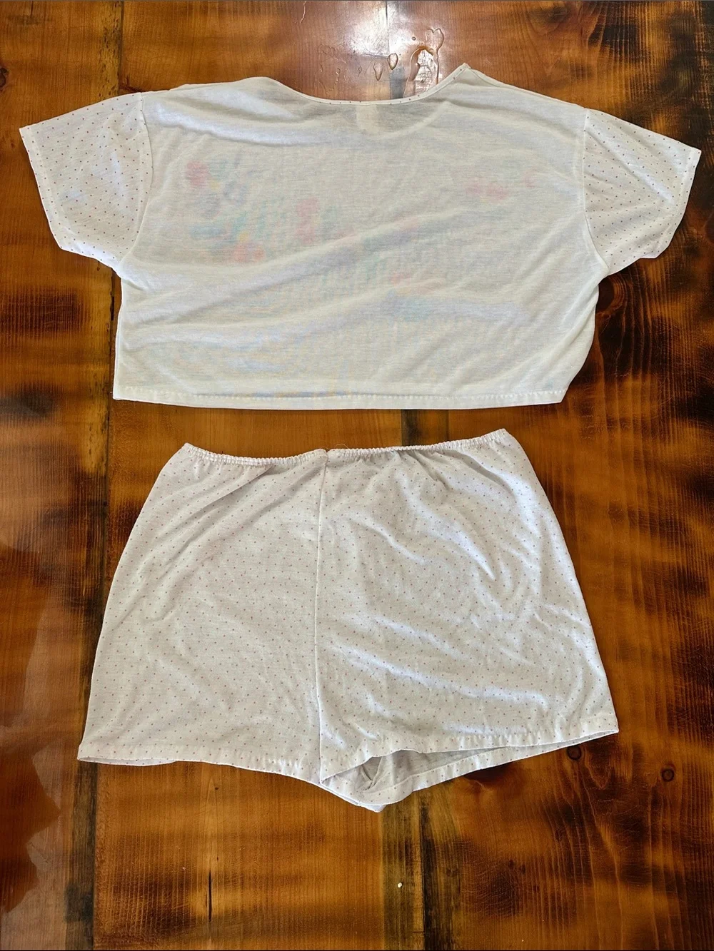 White Floral Two-Piece Lounge Set